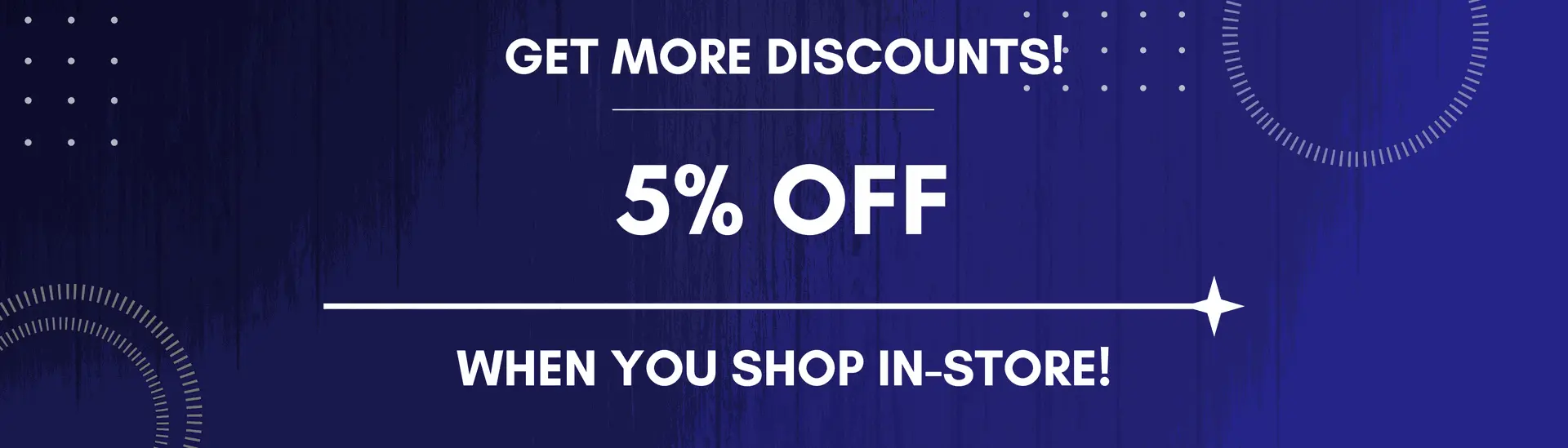 5% offer shop in store