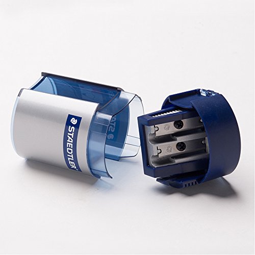 STAEDTLER 512 001 TUB PENCIL SHARPENER 2-HOLE BLUE