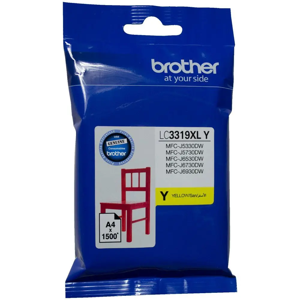 BROTHER LC3319XLY INK CARTRIDGE HIGH YIELD YELLOW
