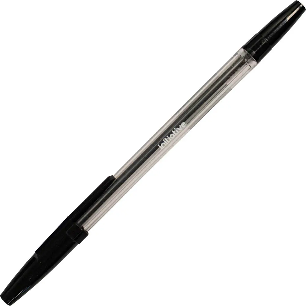 INITIATIVE BALLPOINT PENS MEDIUM BLACK BOX 100