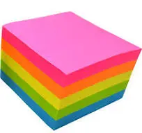 REPOSITIONAL NOTES CUBE 76 X 76MM FLURO ASSORTED 500 SHEETS
