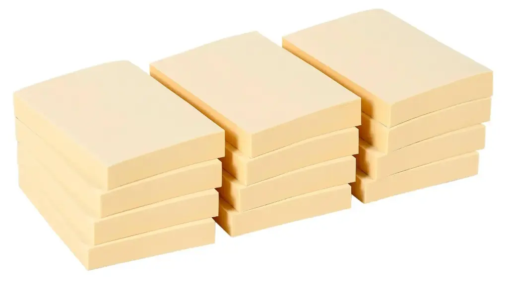 REPOSITIONAL NOTES 38 X 50MM YELLOW PACK 12