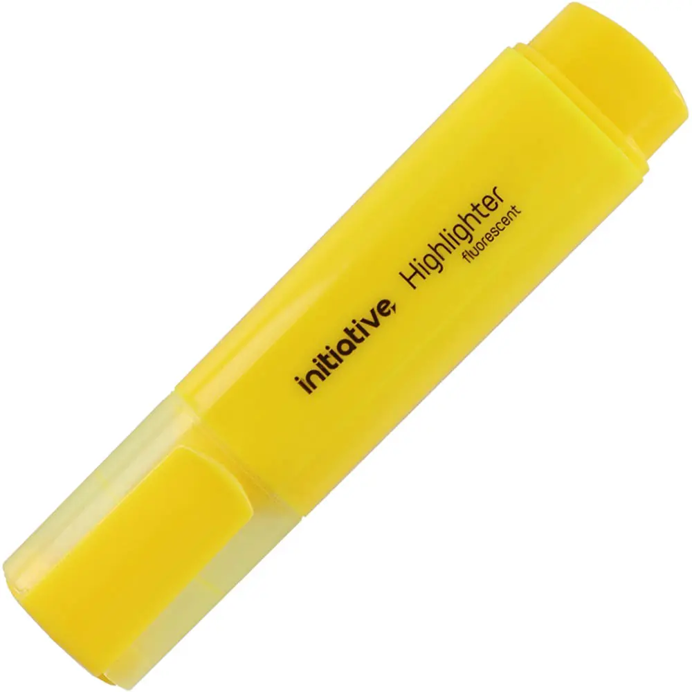 INITIATIVE HIGHLIGHTER CHISEL YELLOW