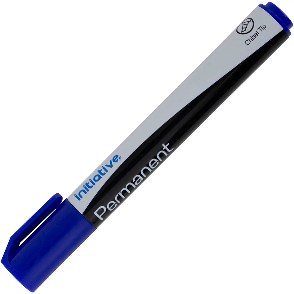 INITIATIVE PERMANENT MARKER CHISEL 5.0MM BLUE