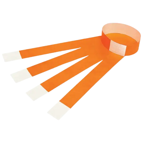 JAZICO ID SERIAL NUMBER WRISTBANDS FLUORO ORANGE PACK 100