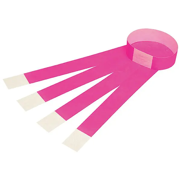 JAZICO ID SERIAL NUMBER WRISTBANDS FLUORO PINK PACK 100