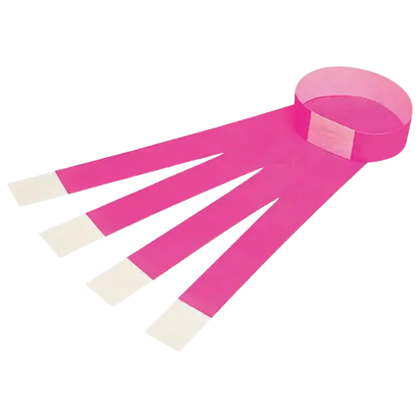 JAZICO ID SERIAL NUMBER WRISTBANDS FLUORO PINK PACK 100