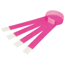 JAZICO ID SERIAL NUMBER WRISTBANDS FLUORO PINK PACK 100