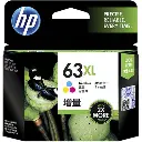 HP F6U63AA 63XL INK CARTRIDGE HIGH YIELD TRI COLOUR PACK CYAN/MAGENTA/YELLOW
