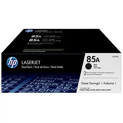 HP CE285AD 85A TONER CARTRIDGE BLACK TWIN PACK