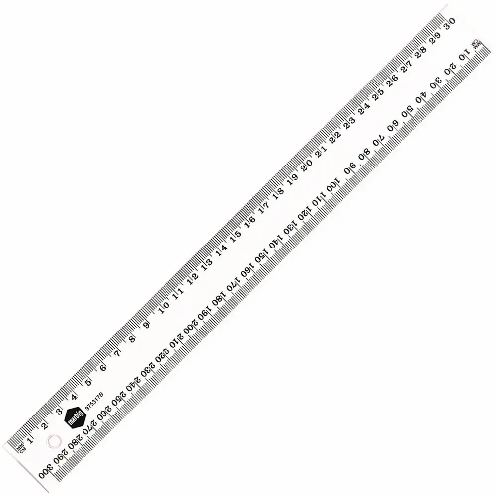 MARBIG RULER METRIC 300MM CLEAR