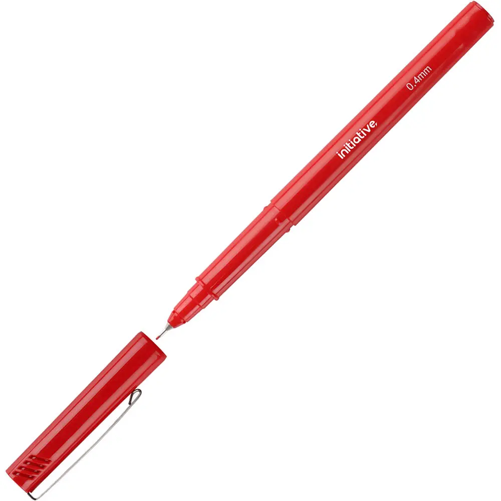 INITIATIVE FINELINER PEN 0.4MM RED