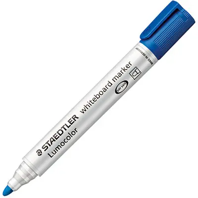 [8001964] STAEDTLER 351 LUMOCOLOR WHITEBOARD MARKER BULLET BLUE