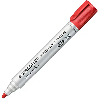 STAEDTLER 351 LUMOCOLOR WHITEBOARD MARKER BULLET RED