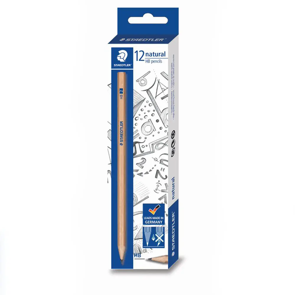 STAEDTLER 130 NATURAL GRAPHITE PENCILS HB BOX 12