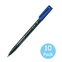 STAEDTLER 318 LUMOCOLOR PERMANENT MARKER BULLET 0.6MM BLUE