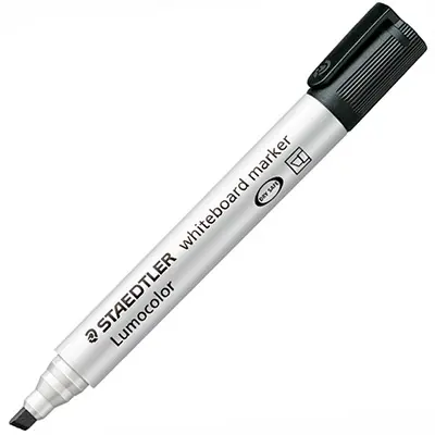 STAEDTLER 351 LUMOCOLOR WHITEBOARD MARKER CHISEL BLACK