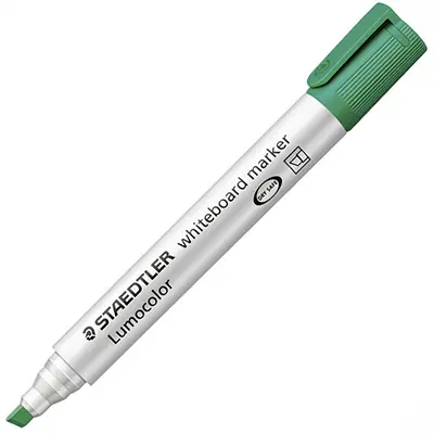 [8020488] STAEDTLER 351 LUMOCOLOR WHITEBOARD MARKER CHISEL GREEN