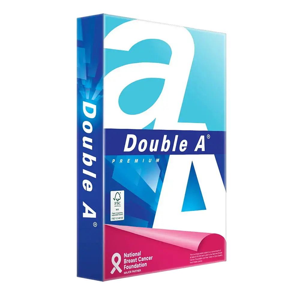 DOUBLE A SMOOTHER A4 COPY PAPER 80GSM WHITE PACK 500 SHEETS