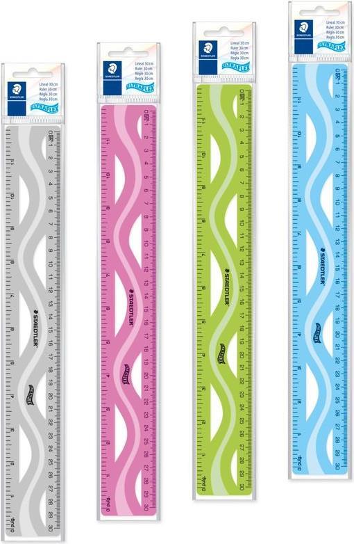 [8113608] STAEDTLER FLEXIBLE PLASTIC RULER 300MM ASSORTED