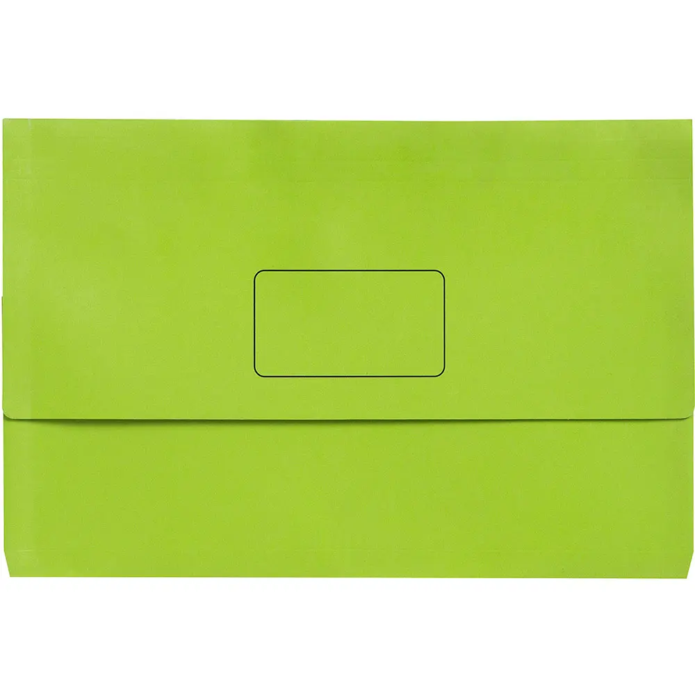 MARBIG SLIMPICK DOCUMENT WALLET FOOLSCAP GREEN