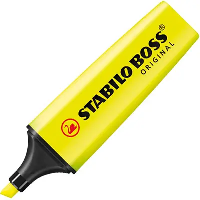 [8001305] STABILO BOSS HIGHLIGHTER CHISEL YELLOW