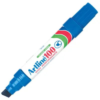 [8006061] ARTLINE 100 PERMANENT MARKER CHISEL 12MM BLUE