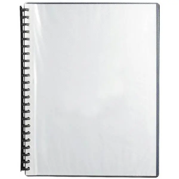MARBIG DISPLAY BOOK REFILLABLE 20 POCKET A4 CLEAR/BLACK