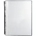 MARBIG DISPLAY BOOK REFILLABLE 20 POCKET A4 CLEAR/BLACK