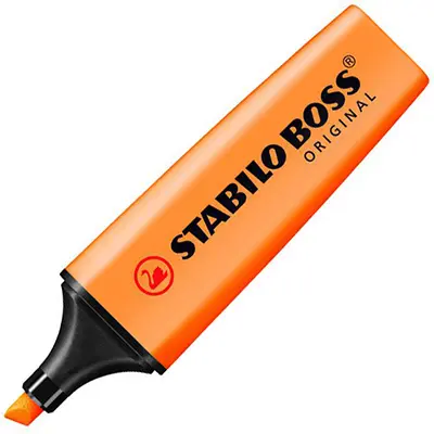 STABILO BOSS HIGHLIGHTER CHISEL ORANGE