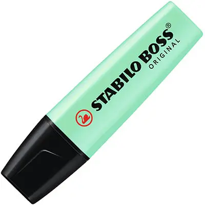 STABILO BOSS HIGHLIGHTER CHISEL PASTEL HINT OF MINT