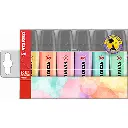 STABILO BOSS HIGHLIGHTER CHISEL PASTEL WALLET 6