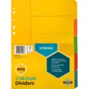 MARBIG DIVIDER MANILLA 5-TAB A4 BRIGHT ASSORTED