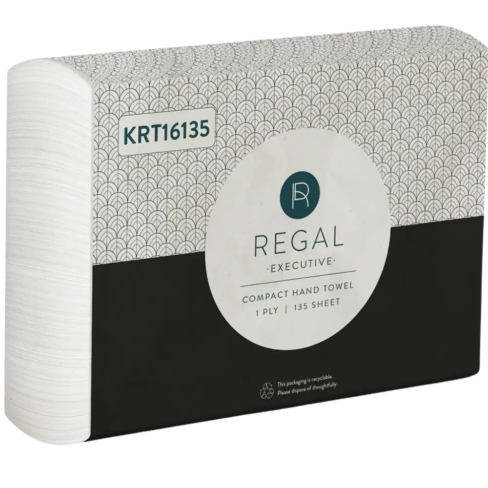 REGAL EXECUTIVE COMPACT HAND TOWEL 250 X 190MM PACK 135