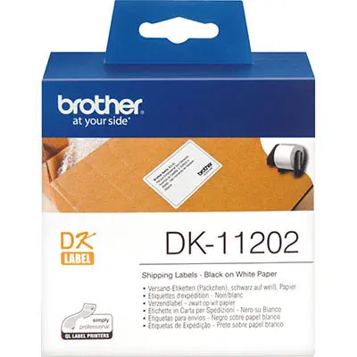 BROTHER DK-11202 LABEL ROLL 62 X 100MM WHITE ROLL 300