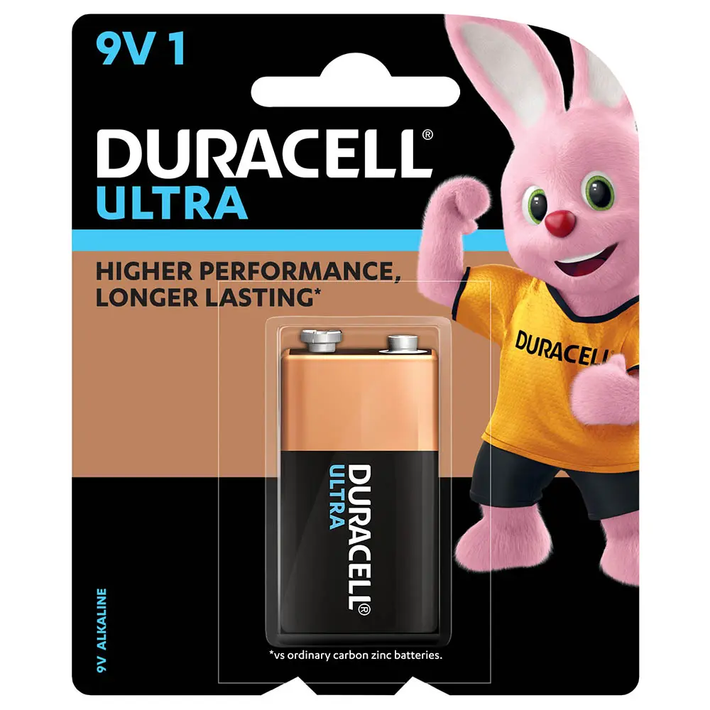 DURACELL ULTRA ALKALINE 9V BATTERY