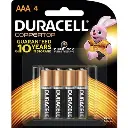 DURACELL COPPERTOP ALKALINE AAA BATTERY PACK 4
