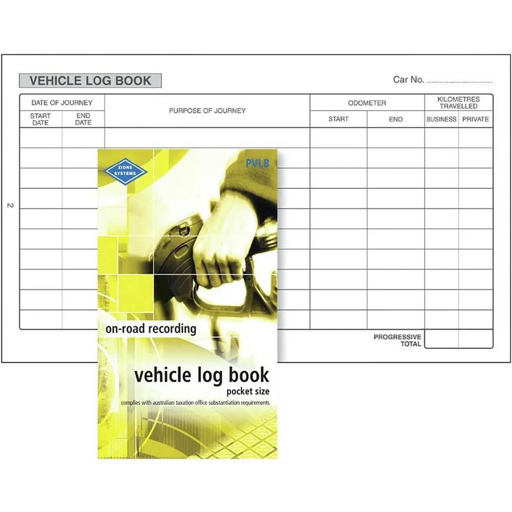ZIONS PVLB VEHICLE LOG BOOK