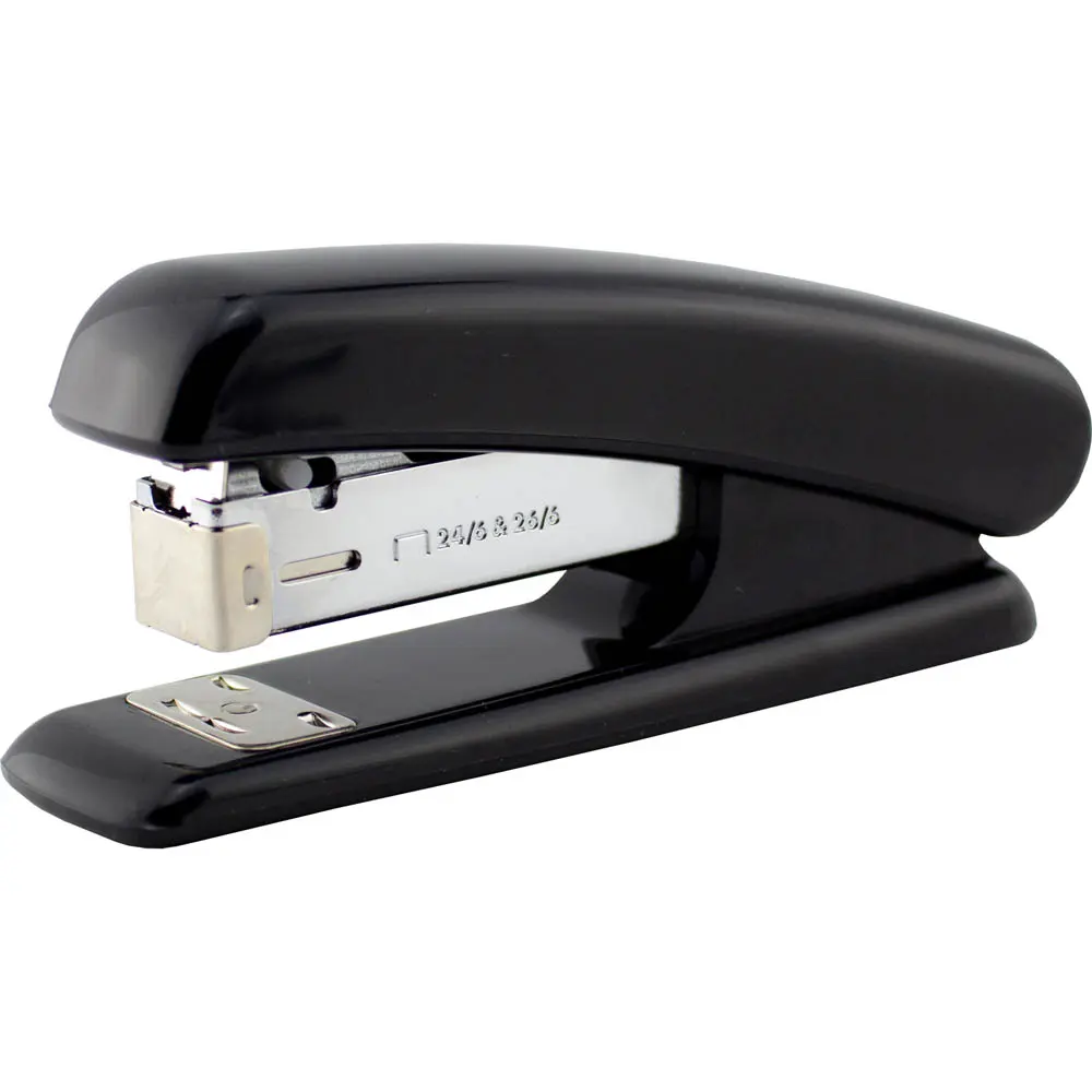 PLASTIC HALF STRIP STAPLER BLACK
