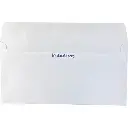 INITIATIVE DL ENVELOPES WALLET PLAINFACE SELF SEAL 80GSM 110 X 220MM WHITE BOX 500