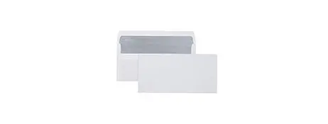 CUMBERLAND DL ENVELOPES SECRETIVE WALLET PLAINFACE SELF SEAL 80GSM 110 X 220MM WHITE BOX 500
