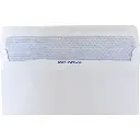 INITIATIVE DL ENVELOPES SECRETIVE WALLET PLAINFACE SELF SEAL 80GSM 110 X 220MM WHITE BOX 500