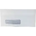 INITIATIVE DL ENVELOPES SECRETIVE WALLET WINDOWFACE SELF SEAL 80GSM 110 X 220MM WHITE BOX 500