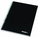 INITIATIVE TWINWIRE NOTEBOOK HARD COVER 160 PAGE A5 BLACK