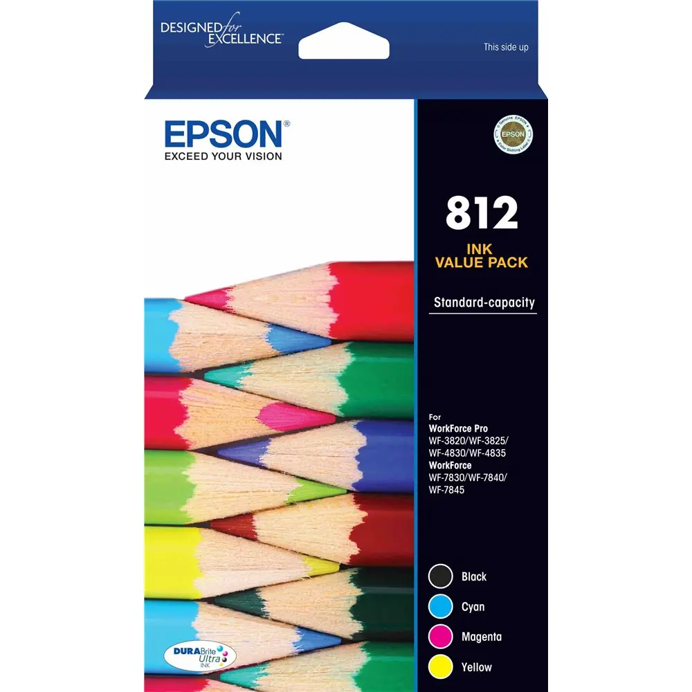 EPSON 812 INK CARTRIDGE BLACK/CYAN/MAGENTA/YELLOW