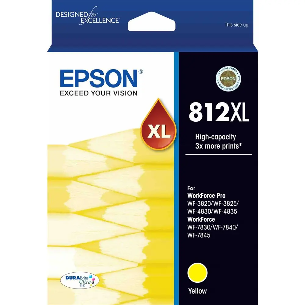 [8100497] EPSON 812XL INK CARTRIDGE HIGH YIELD YELLOW