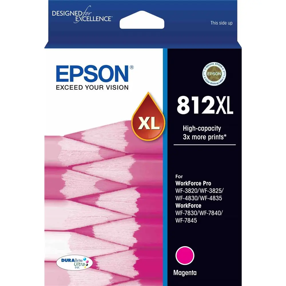 [8100491] EPSON 812XL INK CARTRIDGE HIGH YIELD MAGENTA