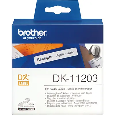 BROTHER DK-11203 LABEL ROLL 17 X 87MM WHITE ROLL 300