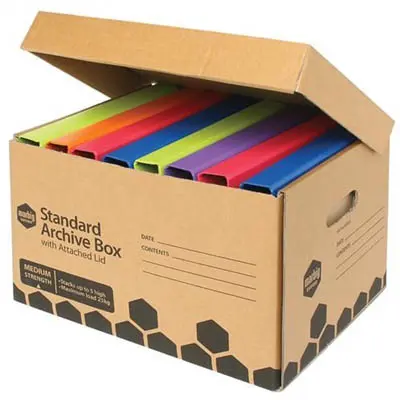 MARBIG ENVIRO ARCHIVE BOX ATTACHED LID 420 X 315 X 260MM