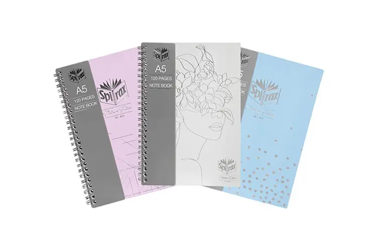 [8096708] SPIRAX PLATINUM EDITION NOTEBOOK SIDE OPEN 120 PAGE A5 ASSORTED